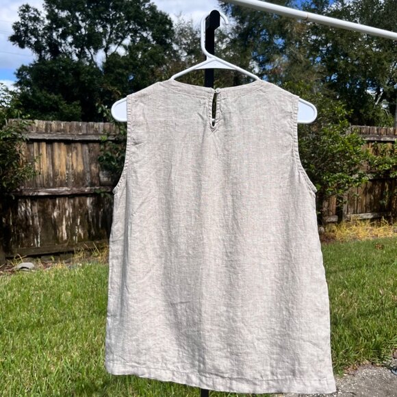 Quince 100% European Linen Boxy Relaxed Fit Tank Top Size S - Picture 2 of 7